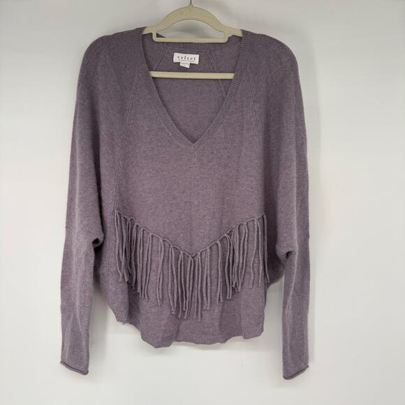 Velvet by Graham & Spencer Cashmere Juliette Dolman Sweater Women's Sz L Purple - Picture 1 of 8